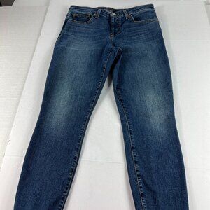 Lucky Brand Jeans Women's 30 Ankle Lolita Skinny Fit Blue Faded Stretch Denim